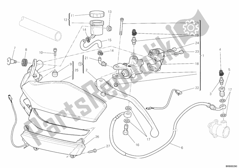 Tutte le parti per il Pompa Frizione del Ducati Multistrada 1200 ABS 2011